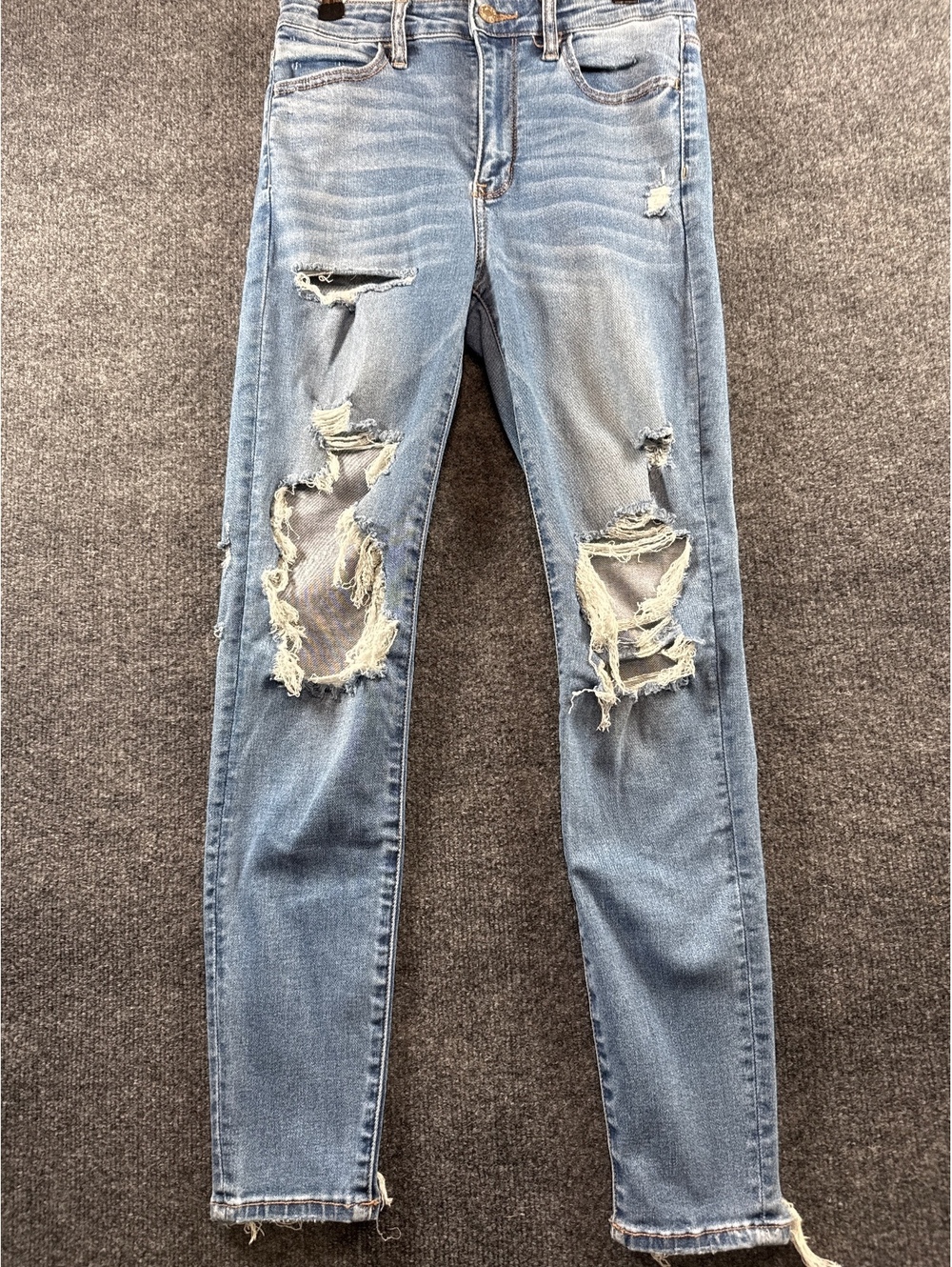American Eagle Womens 8 Regular Ripped Distressed Skinny Jeans Next Level